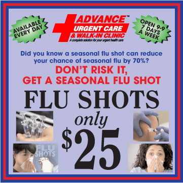 Advance Urgent Care Flu Shots Special Offer