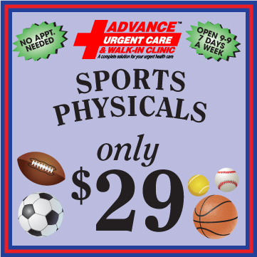Advance Urgent Care Sports Physicals Special Offer